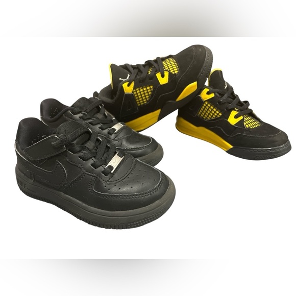 Air Jordan 4 retro thunders and Nike Air Force one lows size 10c - Picture 1 of 8